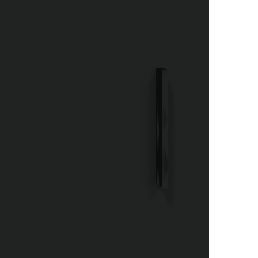 vidaXL sienas skapītis, melns, 60x31x60 cm, inženierijas koks