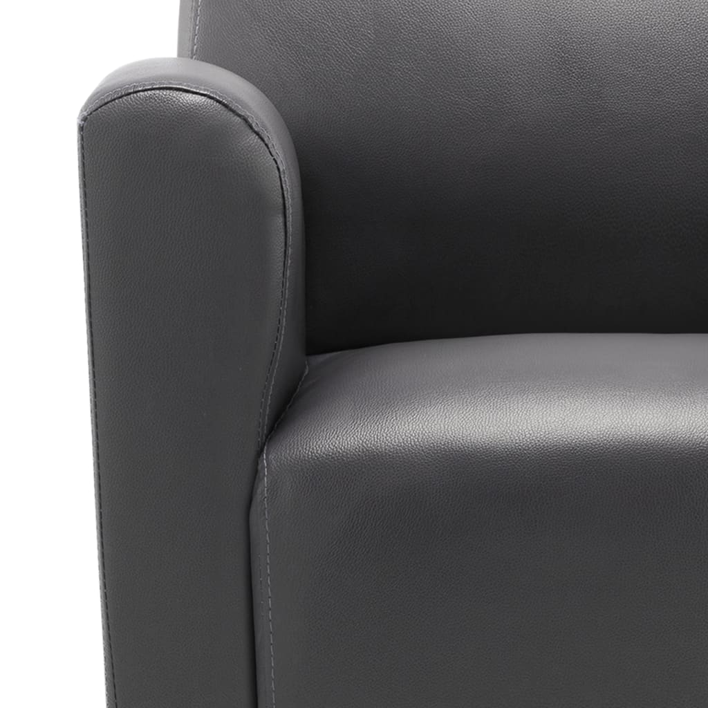 vidaXL atpūtas krēsls, pelēka mākslīgā āda