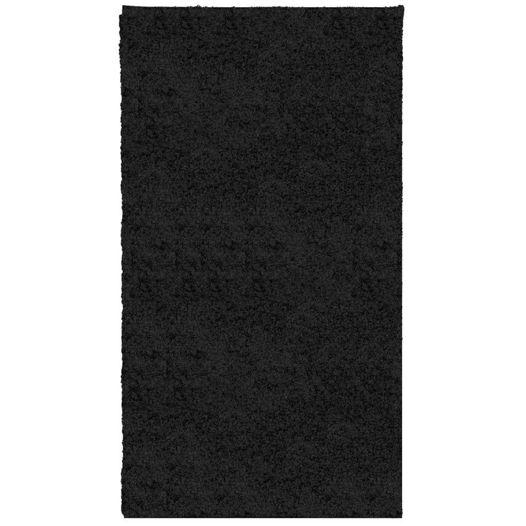 vidaXL paklājs PAMPLONA, 60x110 cm, Shaggy, moderns, melns