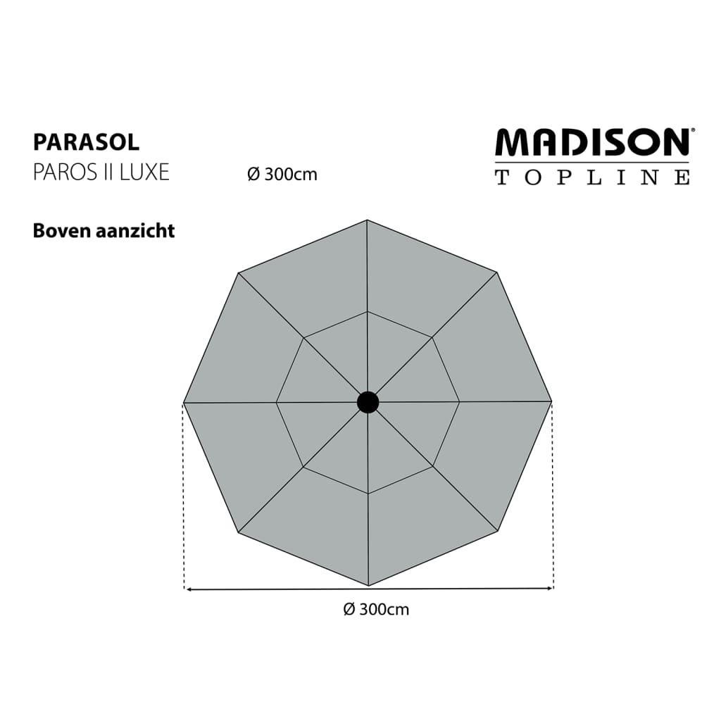 Madison saulessargs Paros II Luxe, 300 cm, zeltains