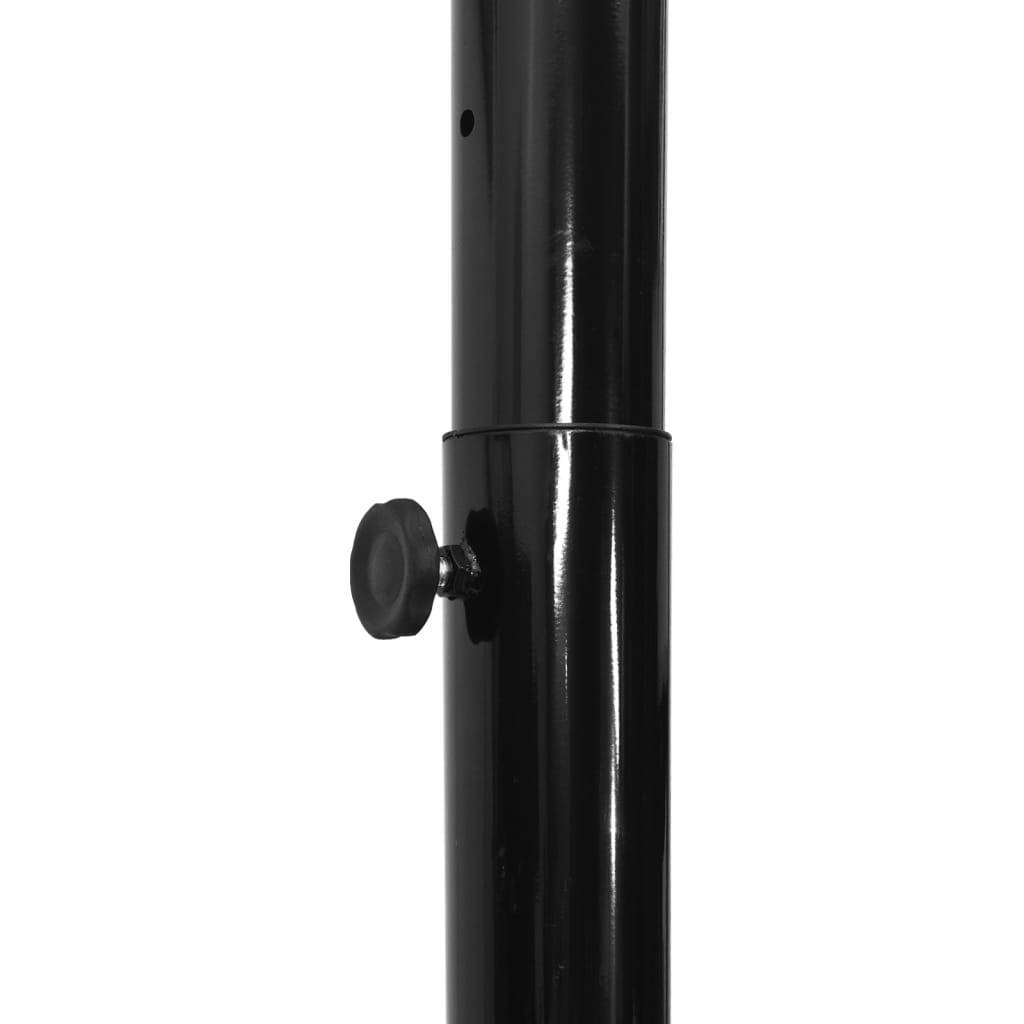 vidaXL basketbola statīvs, melns, 258-363 cm, polietilēns