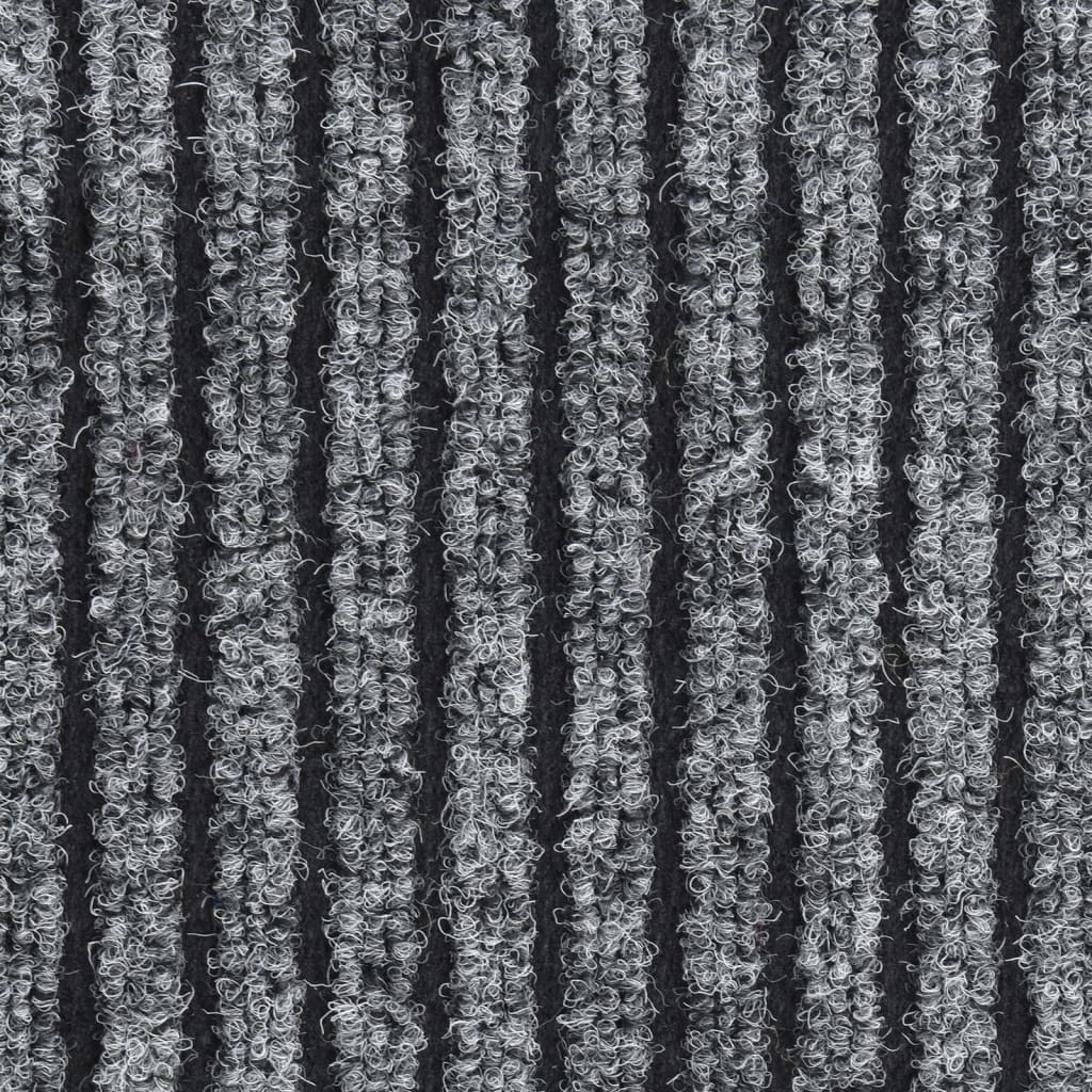vidaXL durvju paklājs, svītrains, pelēks, 80x120 cm
