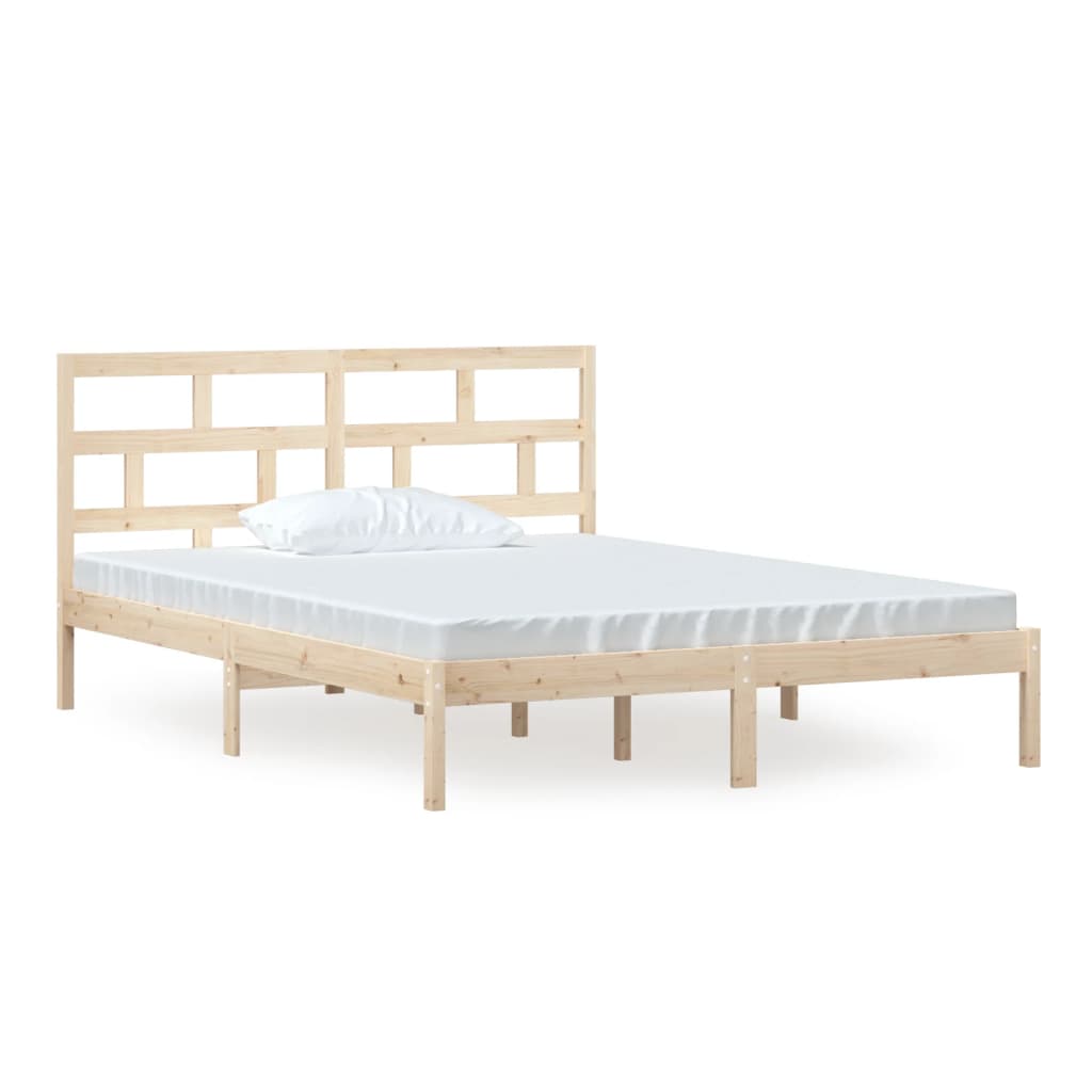 vidaXL gultas rāmis, 150x200 cm, King izmērs, masīvkoks