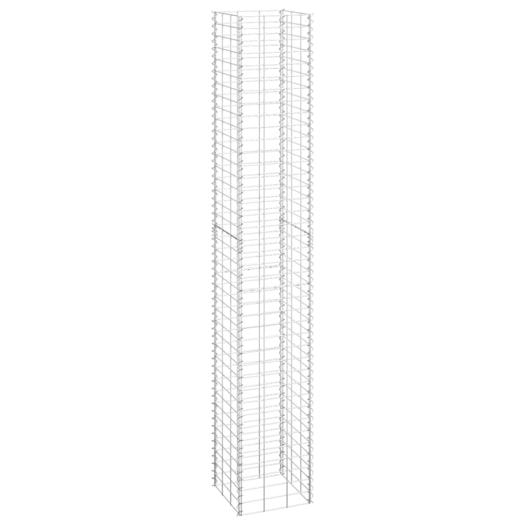 vidaXL gabioni/augstās puķu kastes, 3 gab., 30x30x200 cm, dzelzs