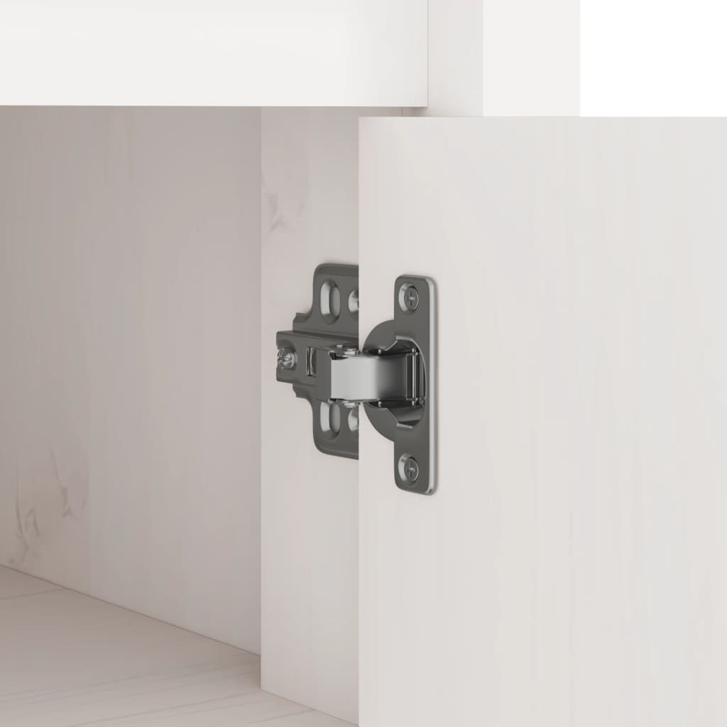vidaXL āra virtuves skapītis, balts, 106x55x64 cm, priedes masīvkoks