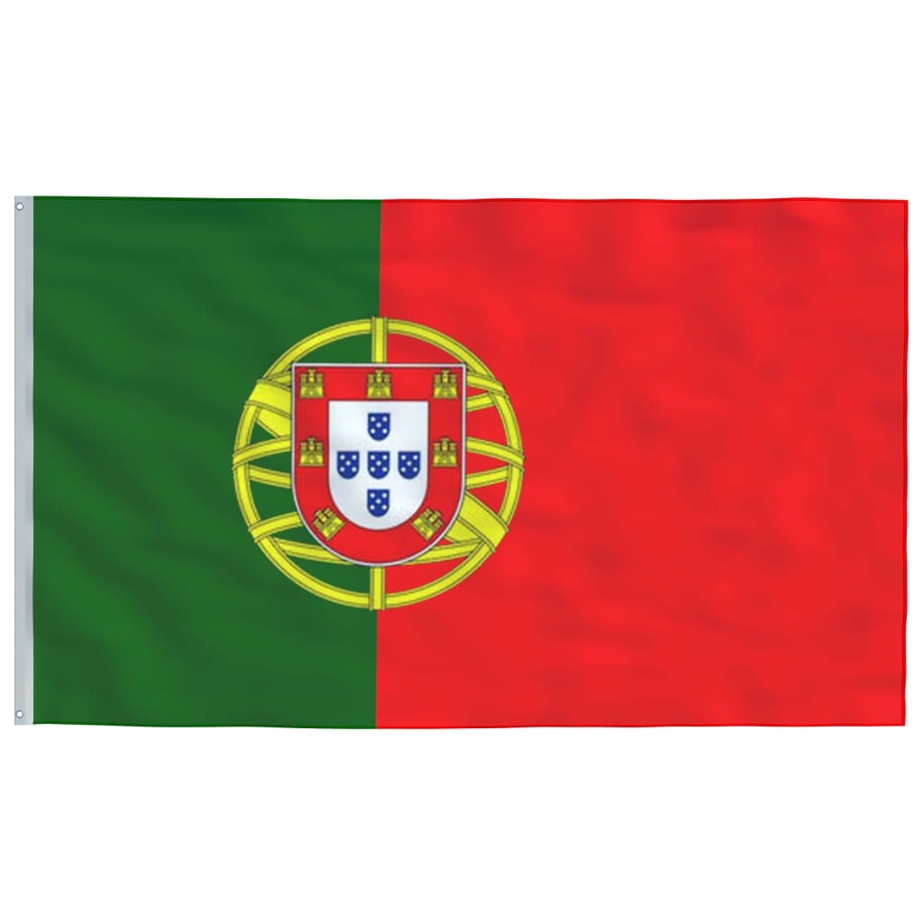 vidaXL Portugāles karogs un karoga masts, alumīnijs, 6 m
