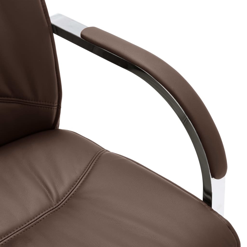 vidaXL konsoles biroja krēsls, brūna mākslīgā āda