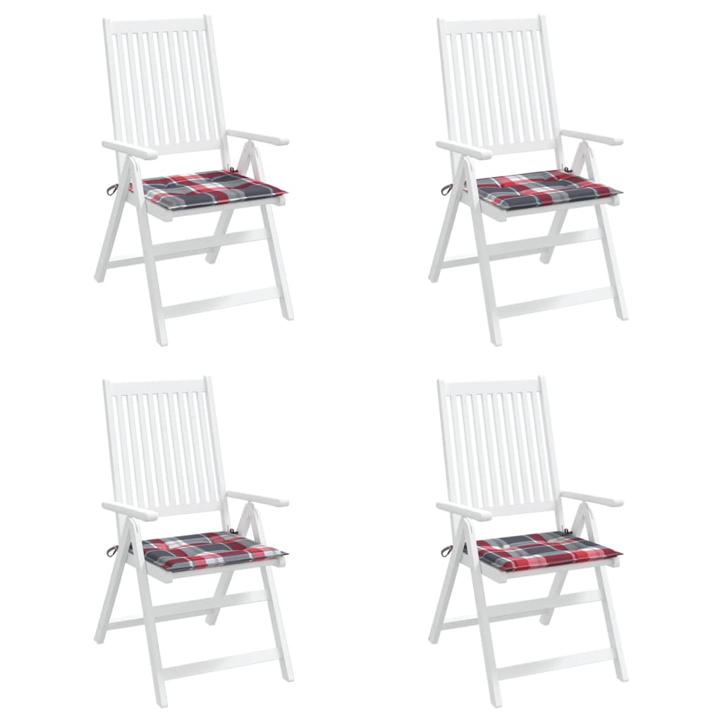 vidaXL dārza krēslu spilveni, 4 gab., četrstūri, 50x50x3 cm, audums