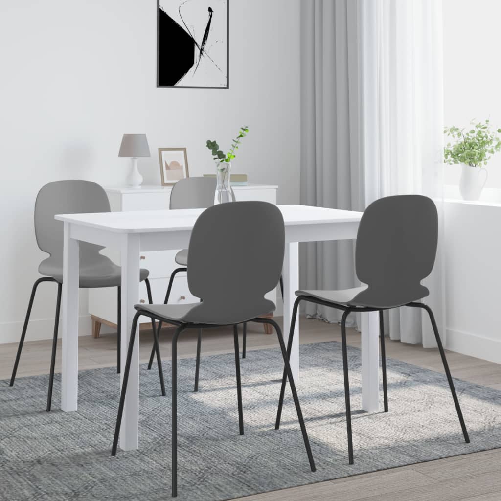 vidaXL virtuves galds, balts, 114x71x75 cm, gumijas masīvkoks