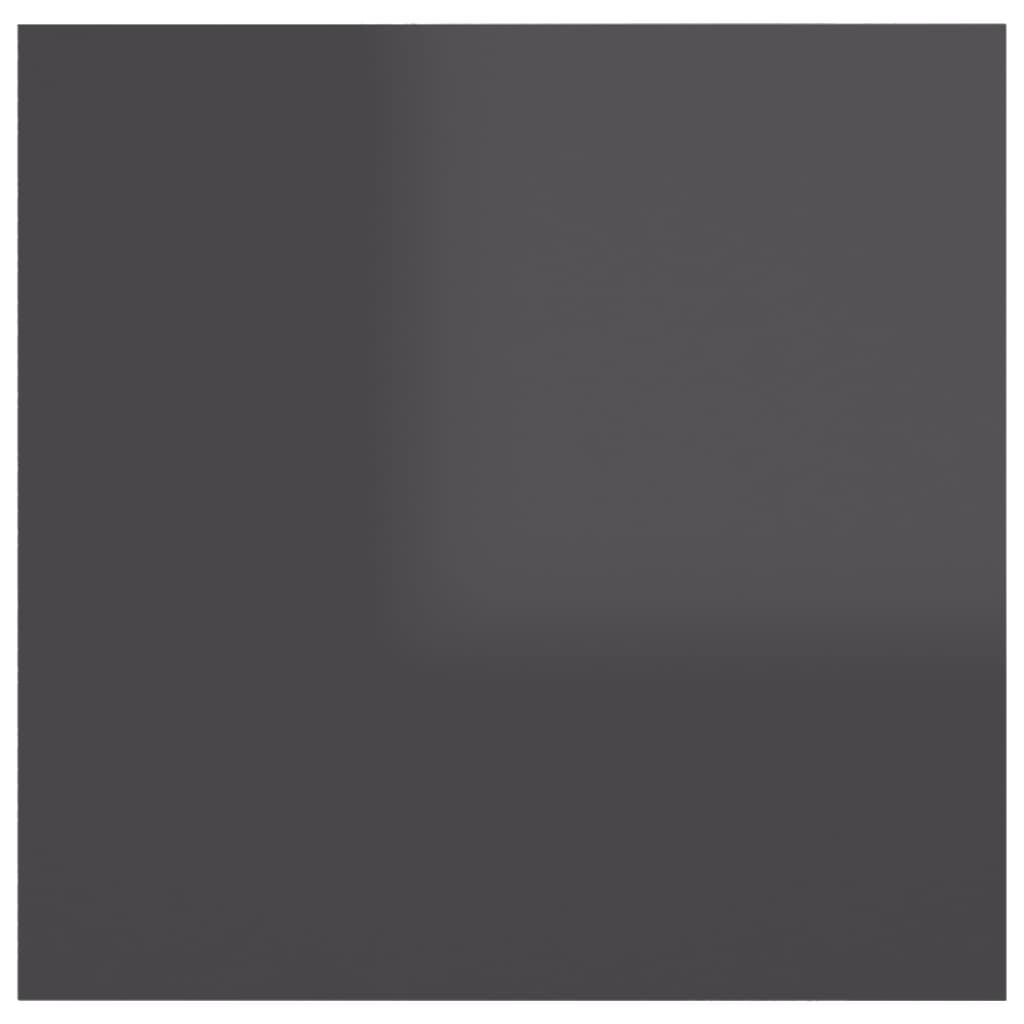 vidaXL naktsskapītis, spīdīgi pelēks, 30,5x30x30 cm, skaidu plāksne