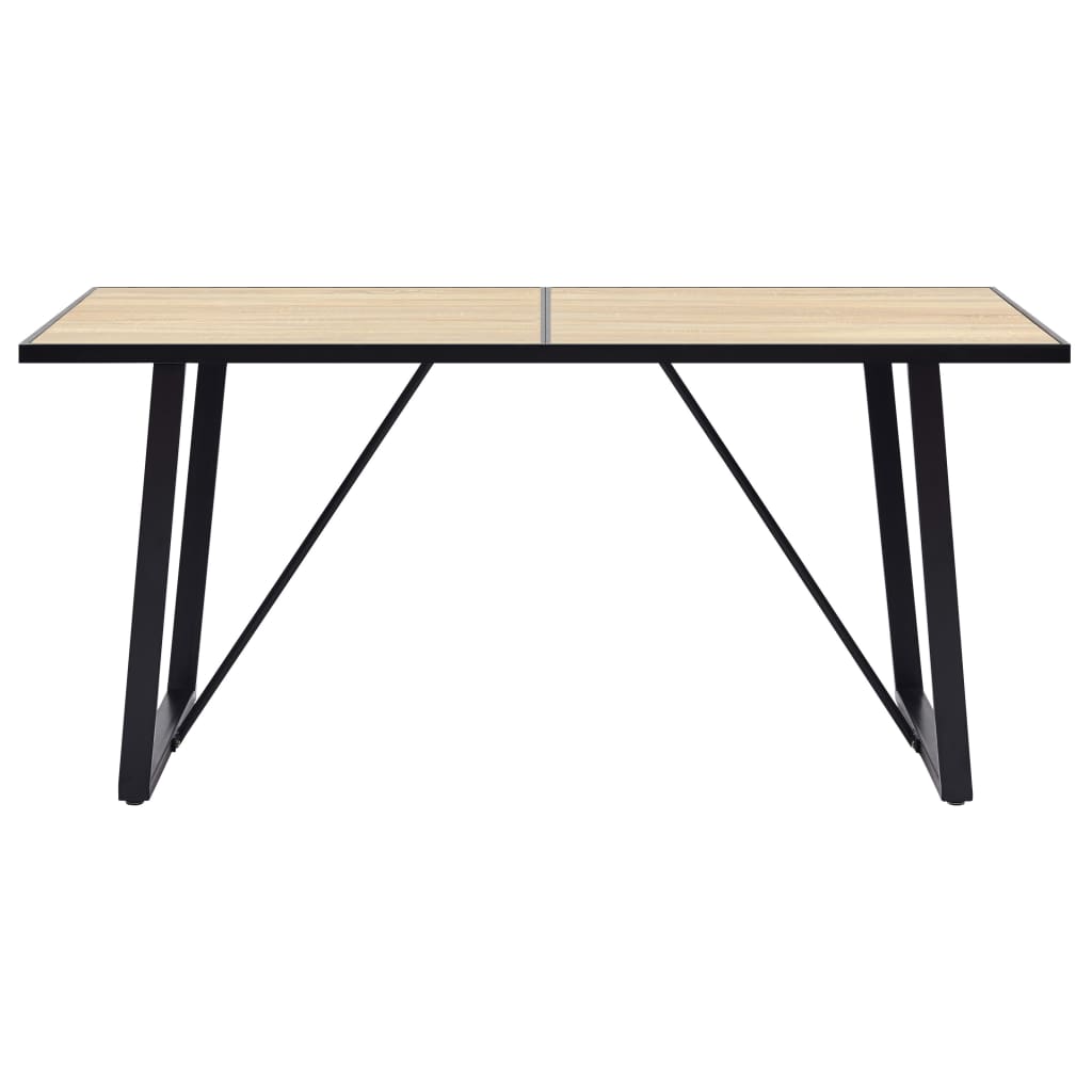vidaXL virtuves galds, ozolkoka krāsa, 140x70x75 cm, MDF