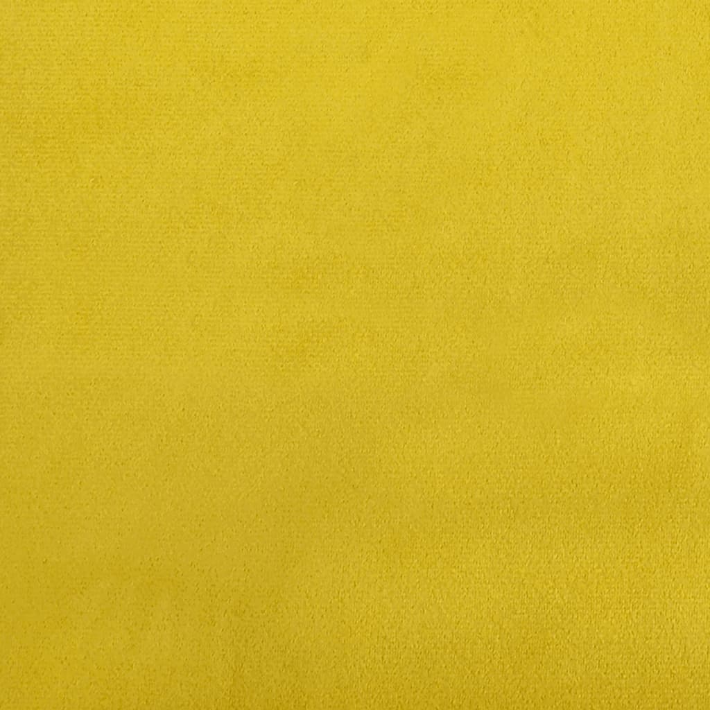 vidaXL trīsdaļīgs dīvānu komplekts ar spilveniem, dzeltens samts