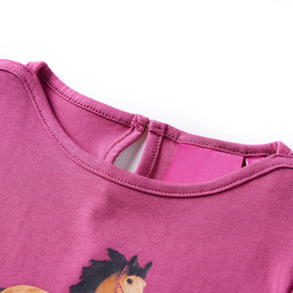 Bērnu krekls ar garām piedurknēm, aveņu krāsā, 92
