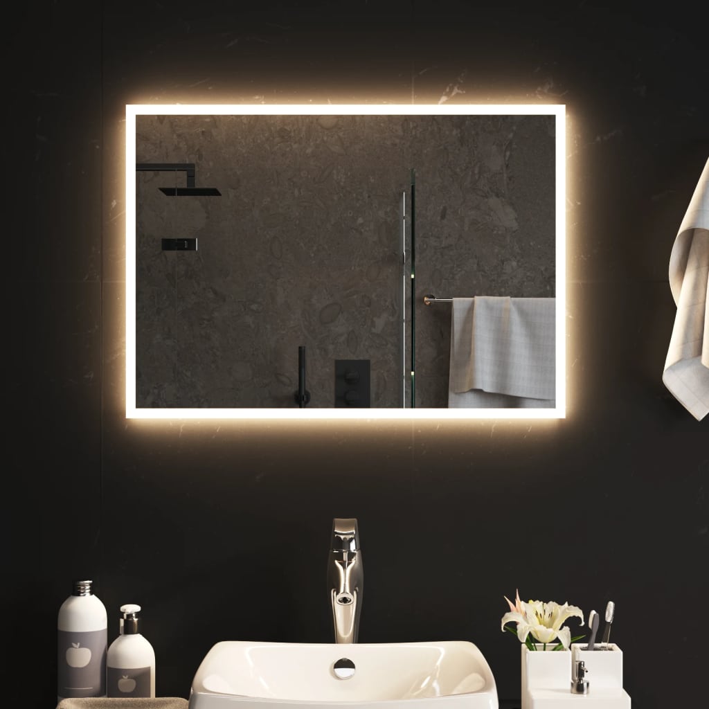 vidaXL vannasistabas spogulis ar LED, 70x50 cm