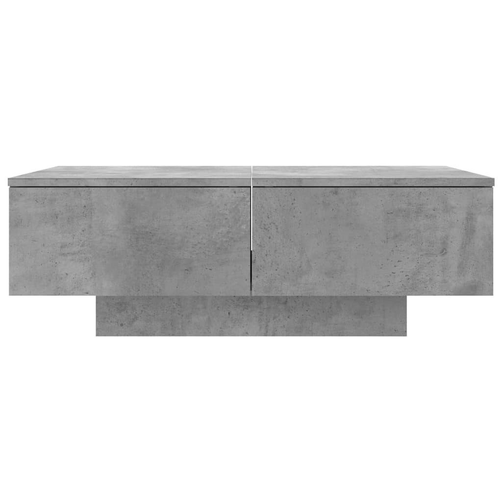 vidaXL kafijas galdiņš, betona pelēks, 90x60x31 cm, skaidu plāksne