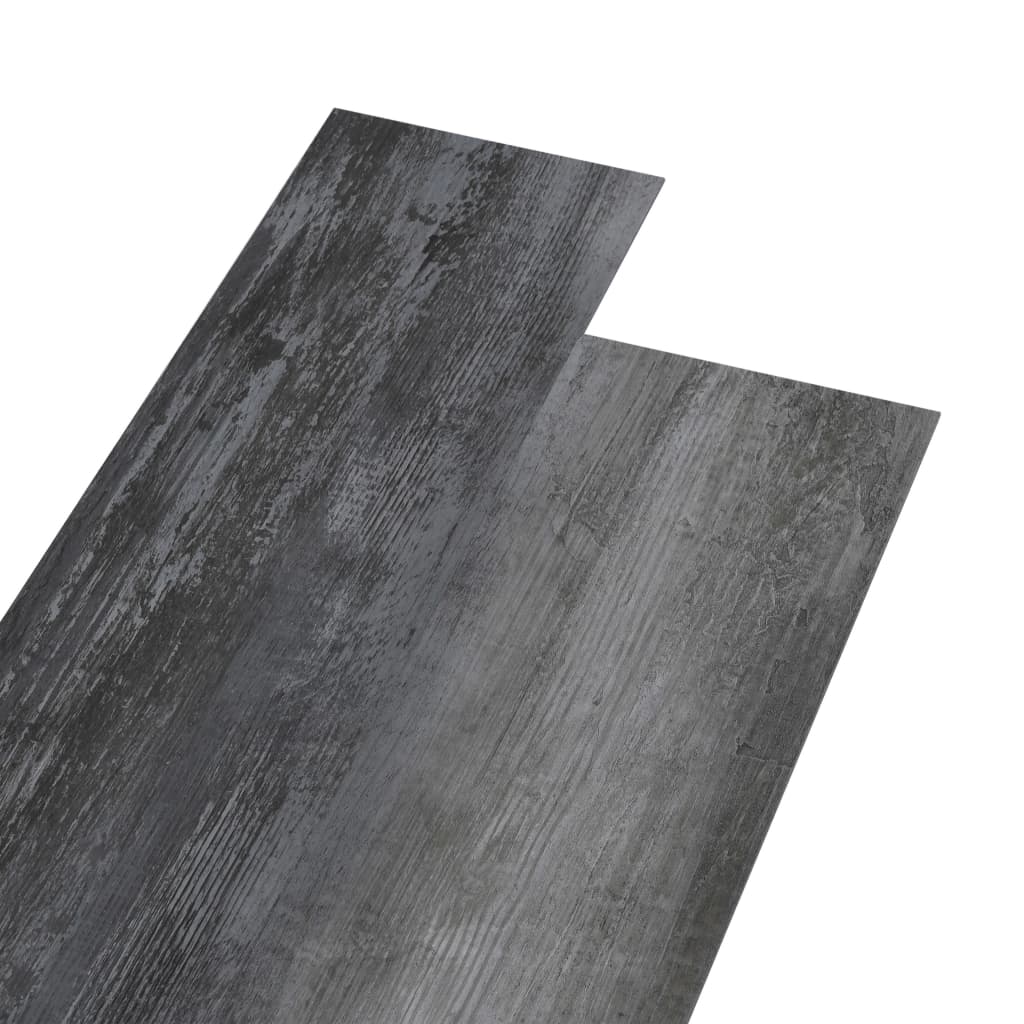 vidaXL grīdas dēļi, 4,46 m², 3 mm, spīdīgi pelēks PVC