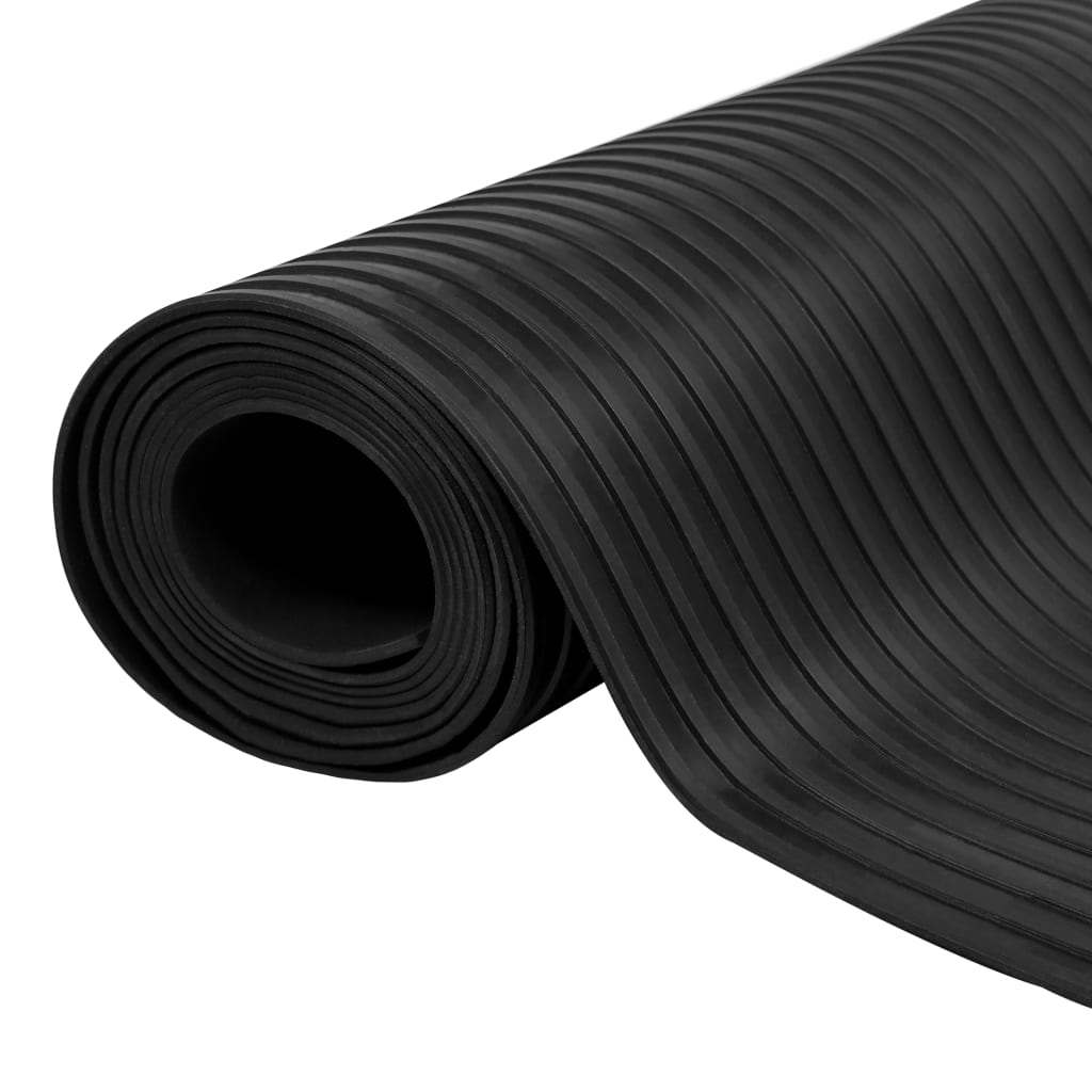 vidaXL grīdas paklājs, neslīdoša gumija, 1,5x2 m, 3 mm, plati rievots