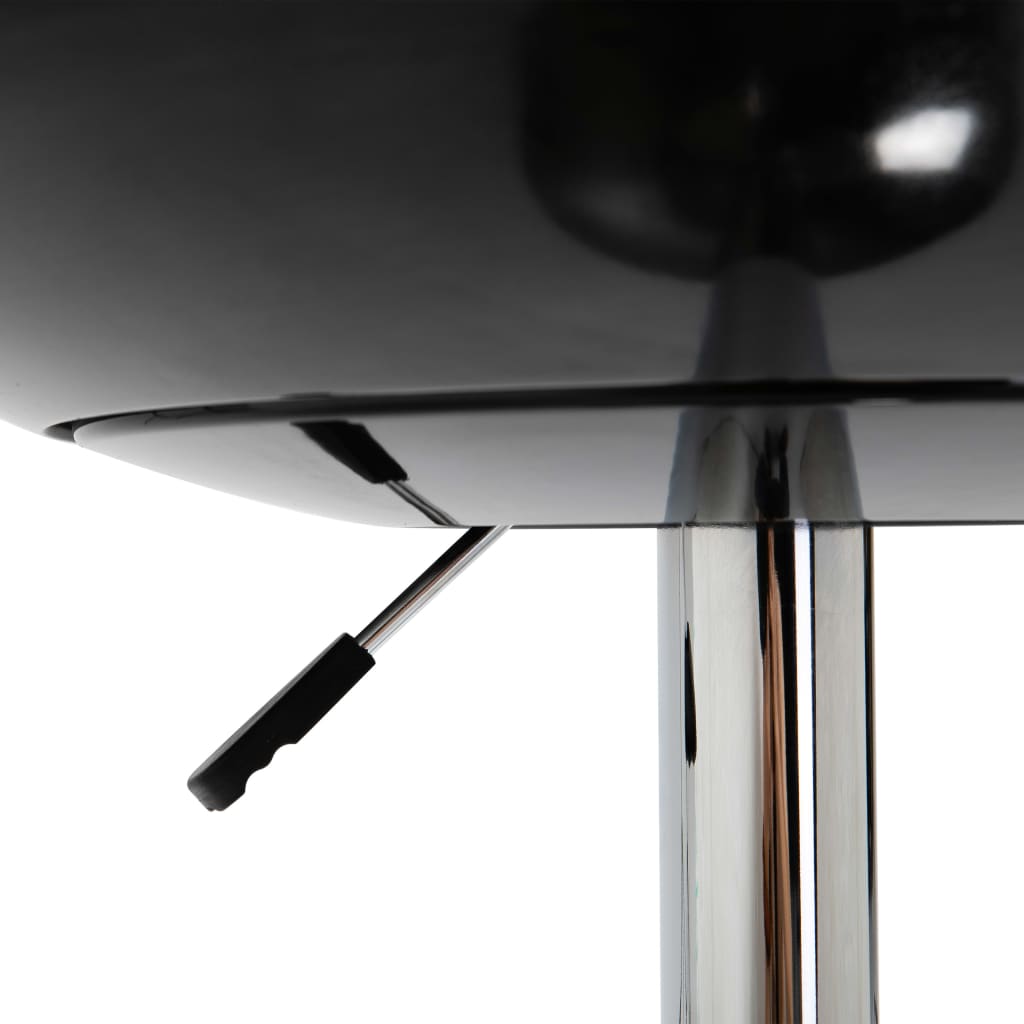 vidaXL bāra galds, melns, Ø60 cm, ABS