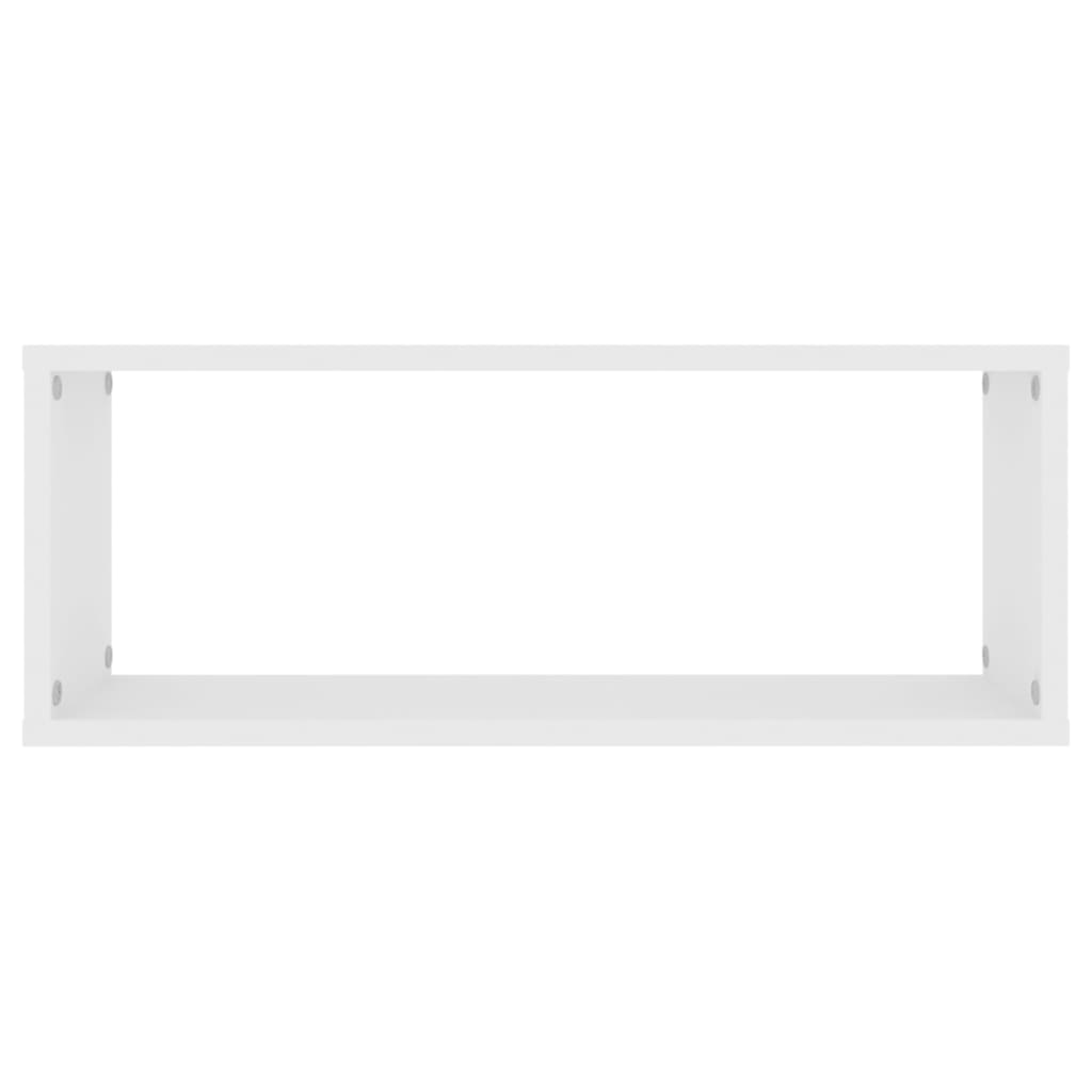vidaXL sienas plaukti, 4 gab., balti, 60x15x23 cm, skaidu plāksne