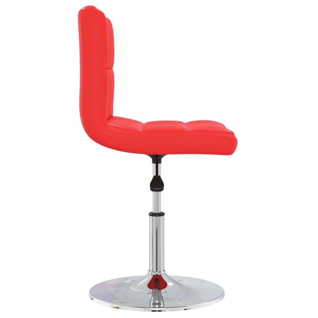 vidaXL virtuves krēsli, 4 gab., sarkana mākslīgā āda