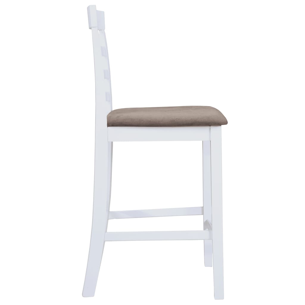 vidaXL bāra krēsli, 2 gab., balts audums