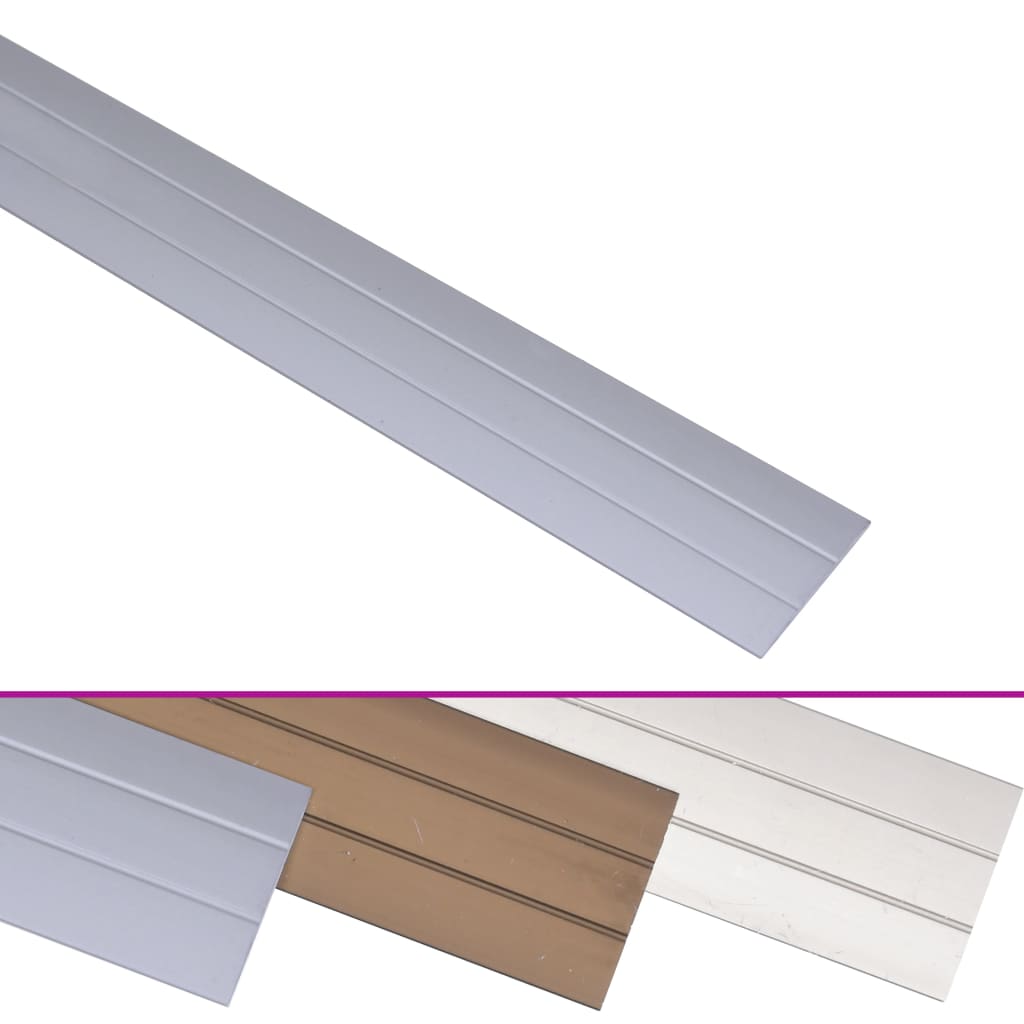 vidaXL kāpņu profili, 5 gab., 134 cm, sudraba krāsas alumīnijs
