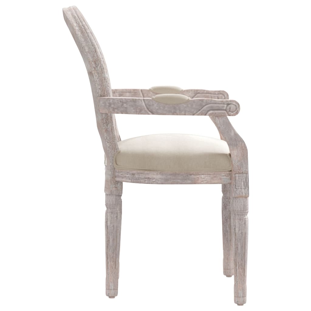 vidaXL virtuves krēsls, bēšs, 54x56x96,5 cm, lins