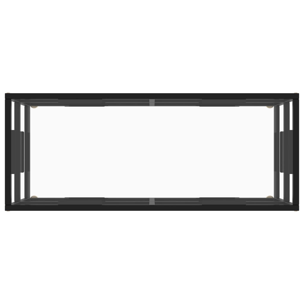 vidaXL TV galdiņš, melns, 100x40x40 cm, rūdīts stikls