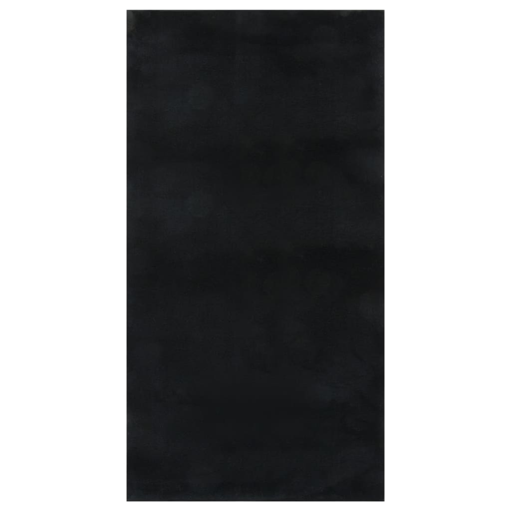 vidaXL paklājs, 80x150 cm, mazgājams, neslīdoša pamatne, melns