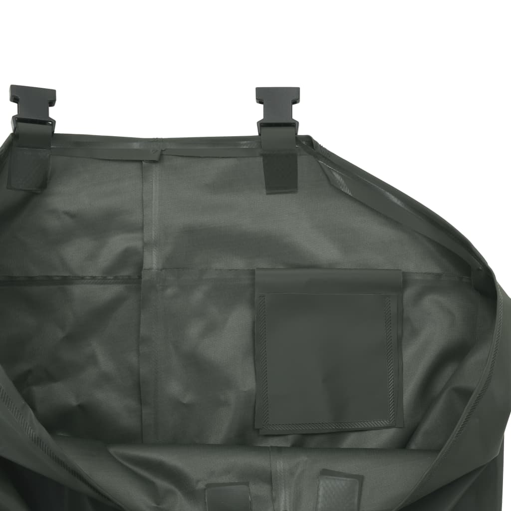 vidaXL makšķernieku bikses ar zābakiem, zaļas, 39. izmērs