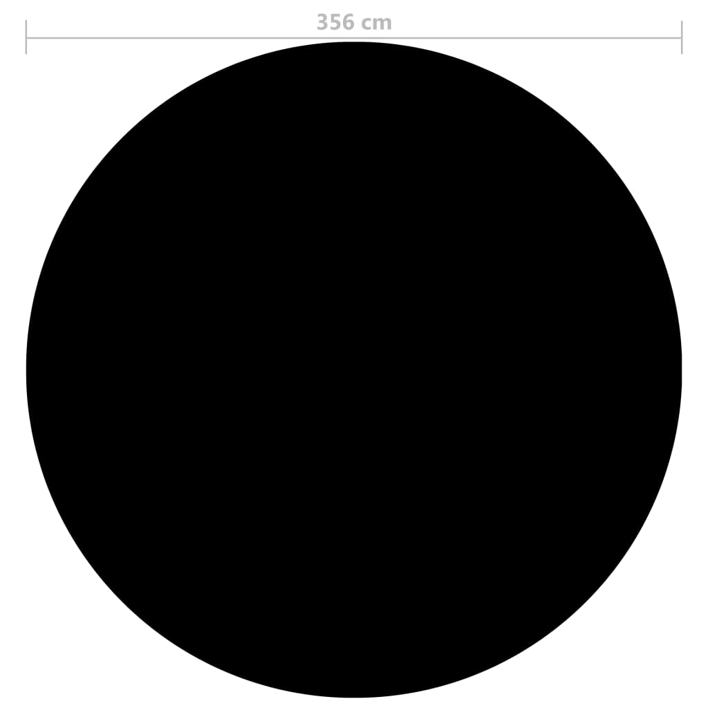 vidaXL baseina pārklājs, 356 cm, PE, melns