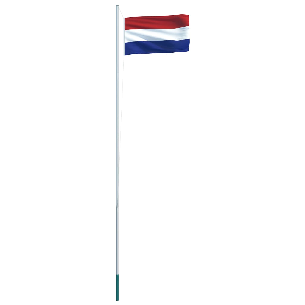 vidaXL Nīderlandes karogs un karoga masts, alumīnijs, 6,2 m