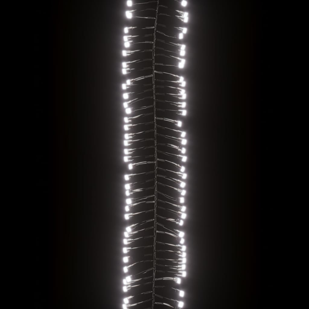 vidaXL LED lampiņu virtene ar 1000 LED, vēsi balta, 11 m, PVC