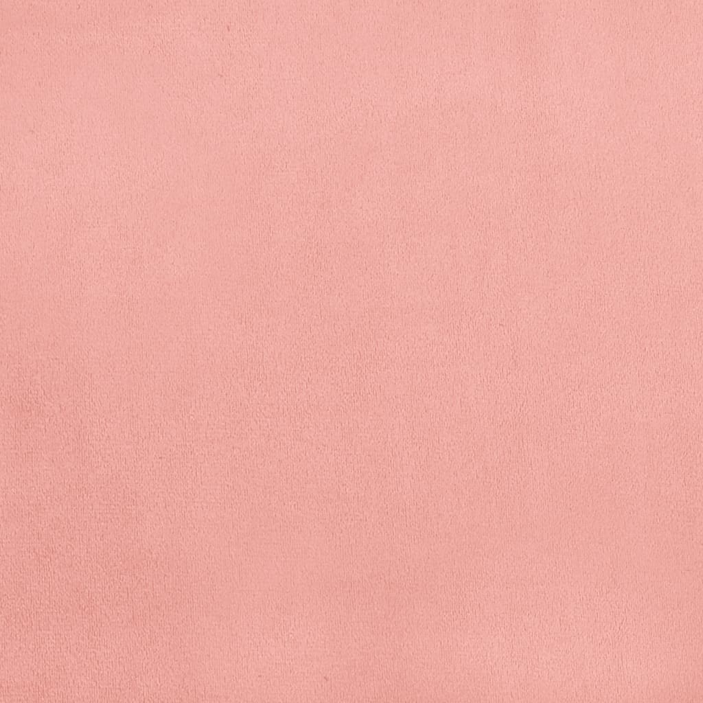 vidaXL gultas rāmis, rozā samts, 90x190 cm