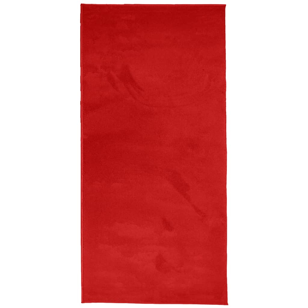 vidaXL paklājs OVIEDO, īsa spalva, sarkans, 100x200 cm