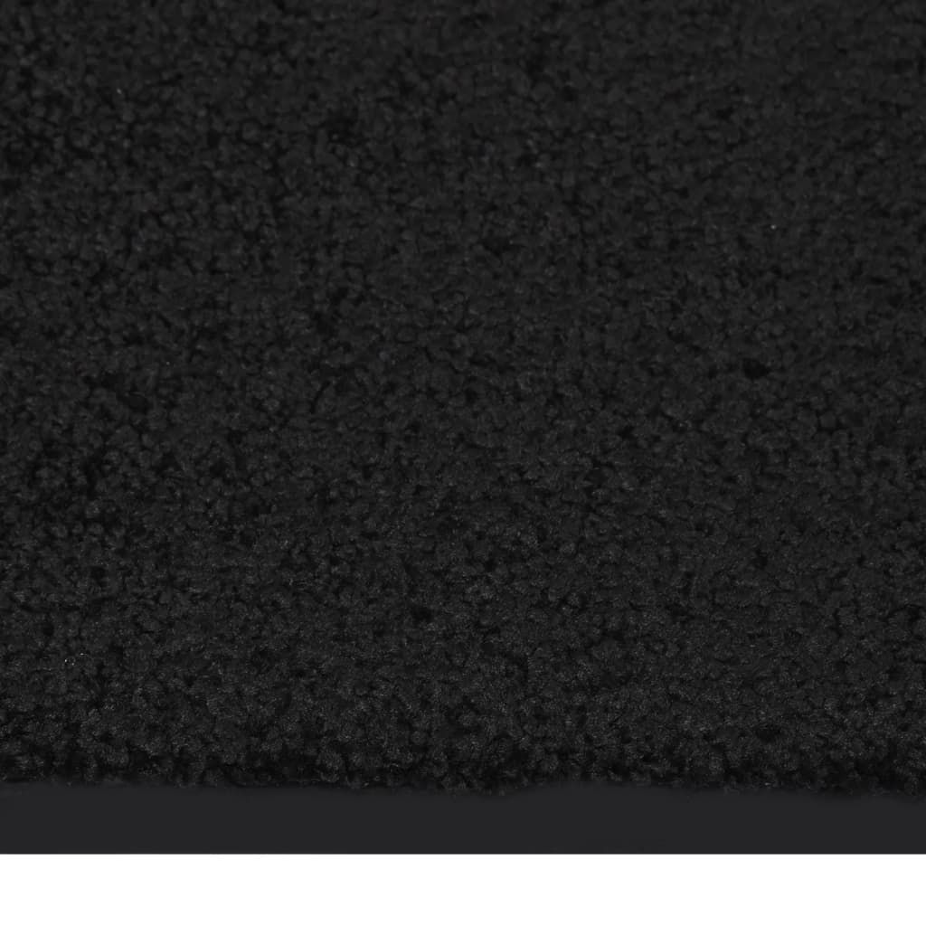 vidaXL durvju paklājs, melns, 60x80 cm