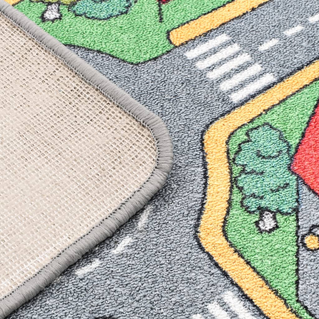 vidaXL rotaļu paklājs, 170x290 cm, pilsētas ceļu ainava, audums