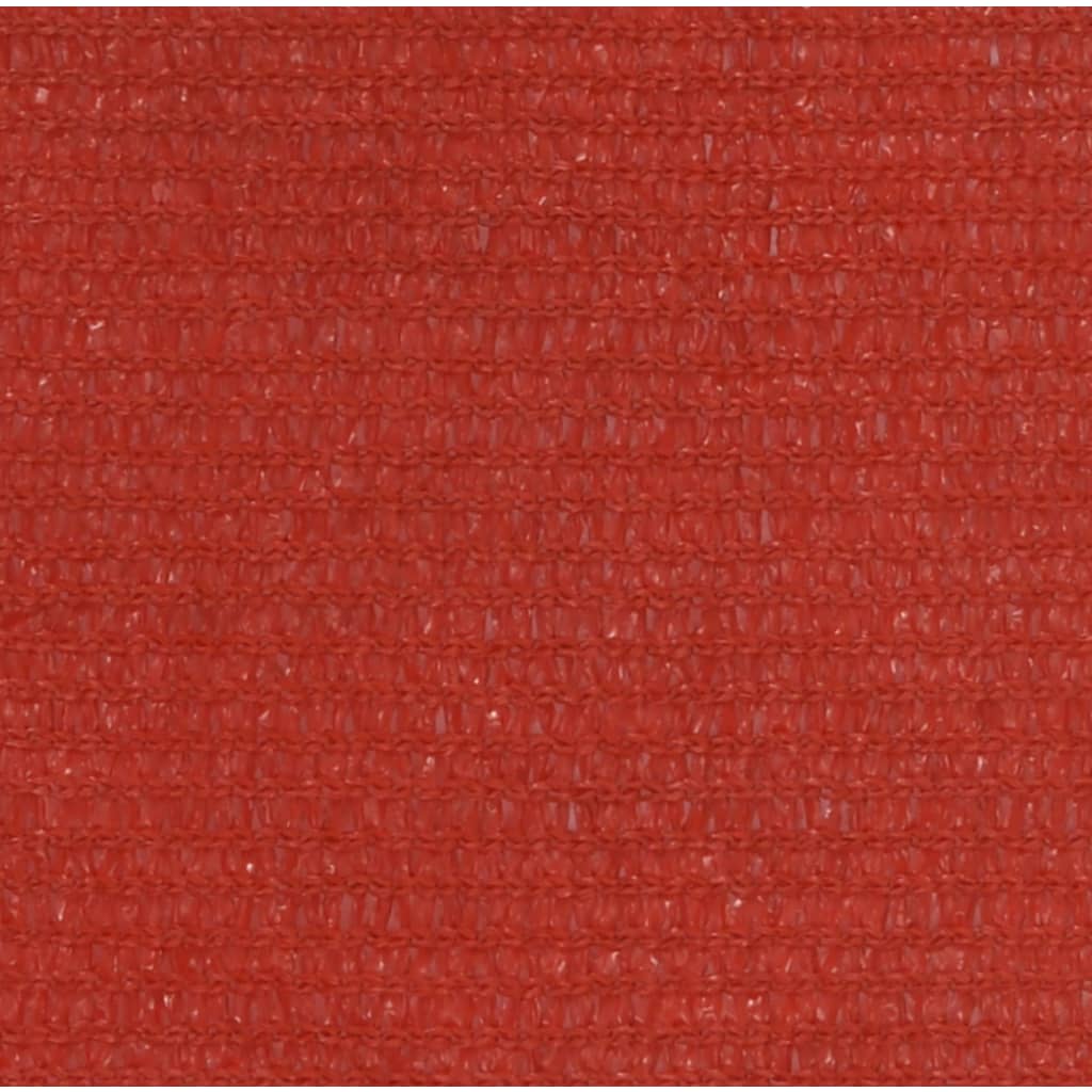 vidaXL saulessargs, 160 g/m², sarkans, 3,5x5 m, HDPE