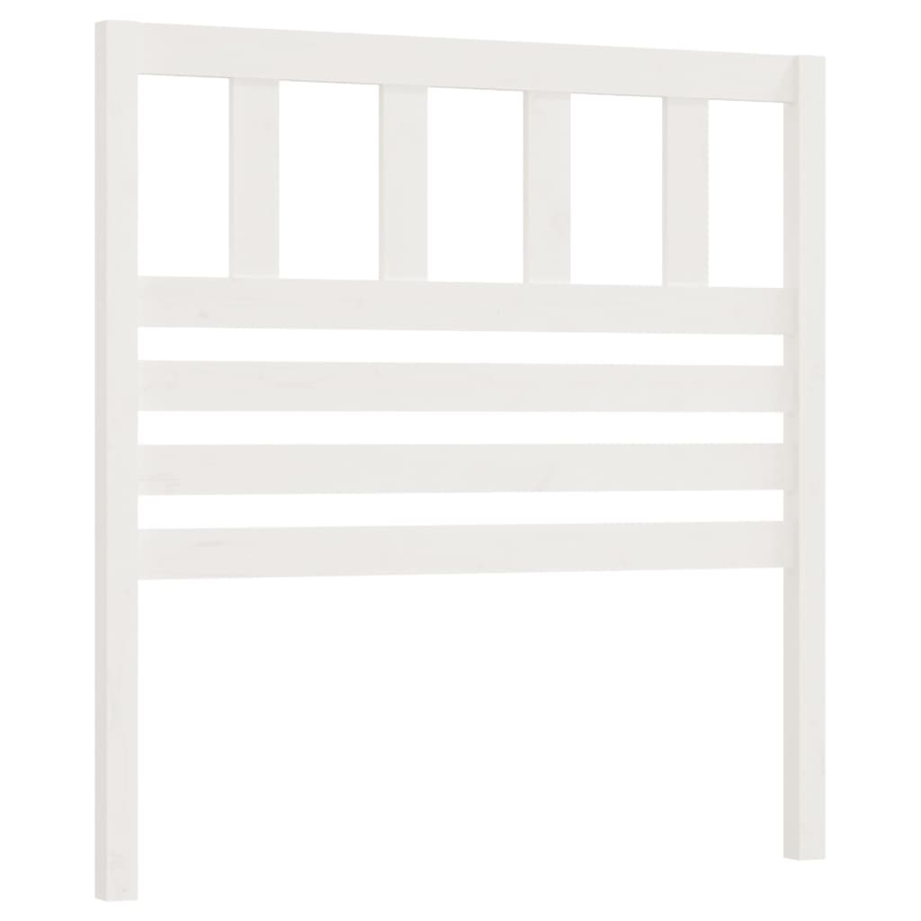 vidaXL gultas galvgalis, balts, 81x4x100 cm, priedes masīvkoks