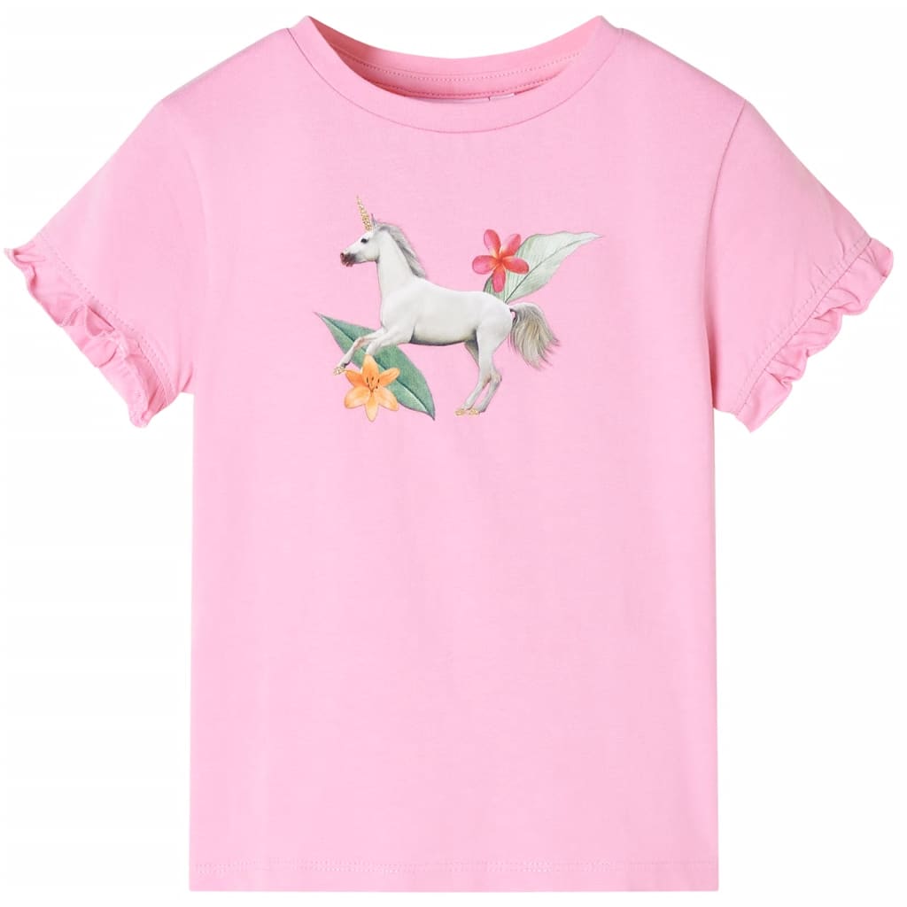 Bērnu krekls ar īsām piedurknēm, koši rozā, 92