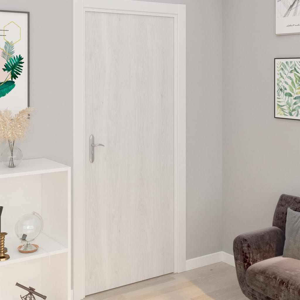 vidaXL durvju līmplēves, 2 gab., balts koks, 210x90 cm, PVC