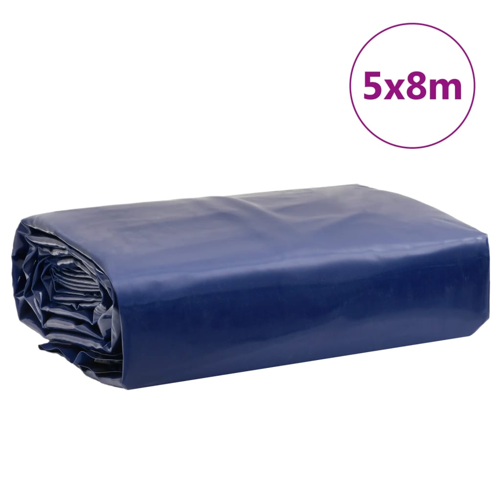 vidaXL brezenta pārklājs, zils, 5x8 m, 650 g/m²