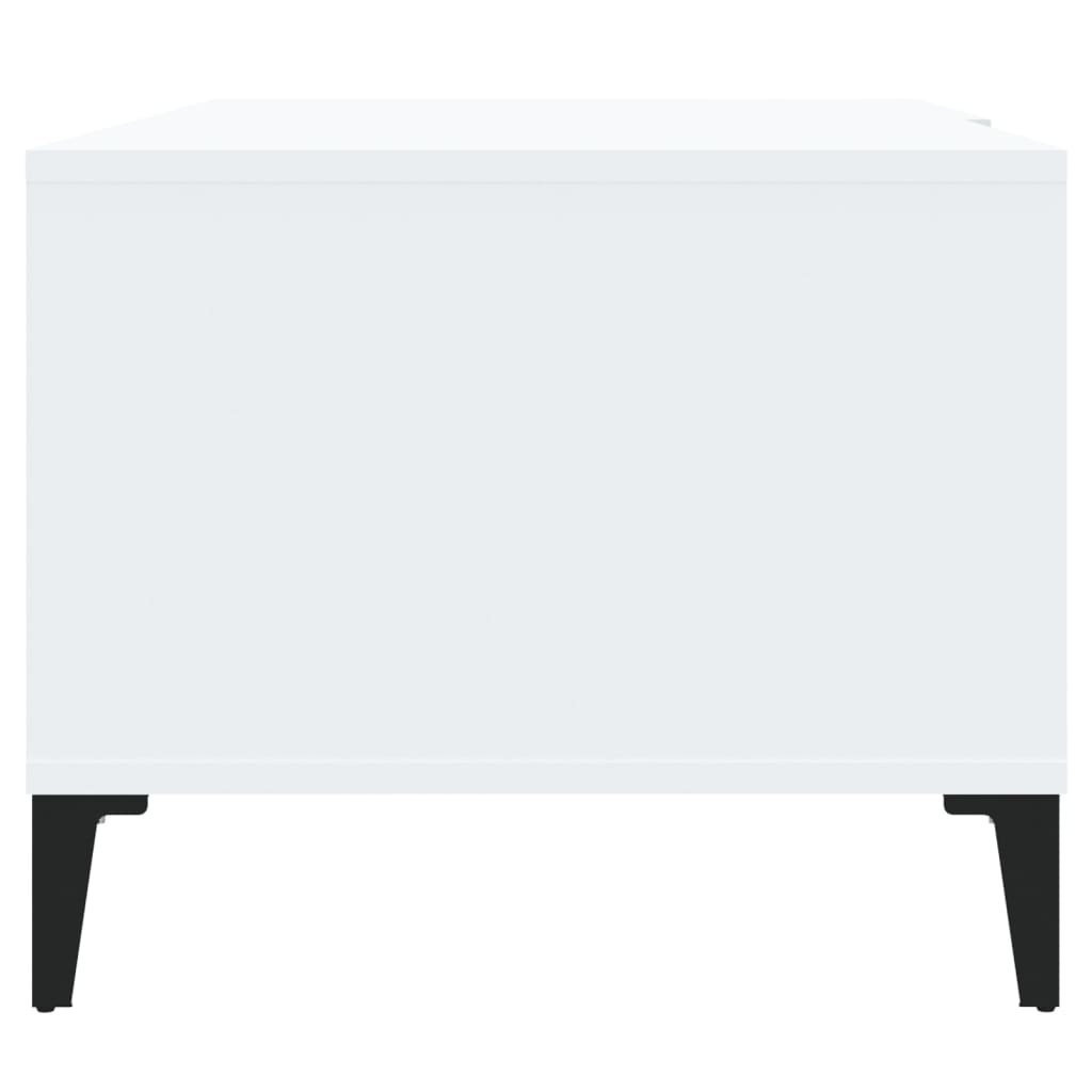 vidaXL kafijas galdiņš, balts, 90x50x40 cm, inženierijas koks