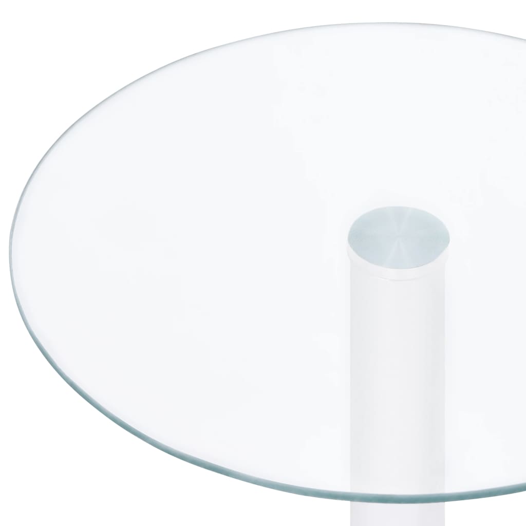 vidaXL kafijas galdiņš, 40 cm, caurspīdīgs, rūdīts stikls