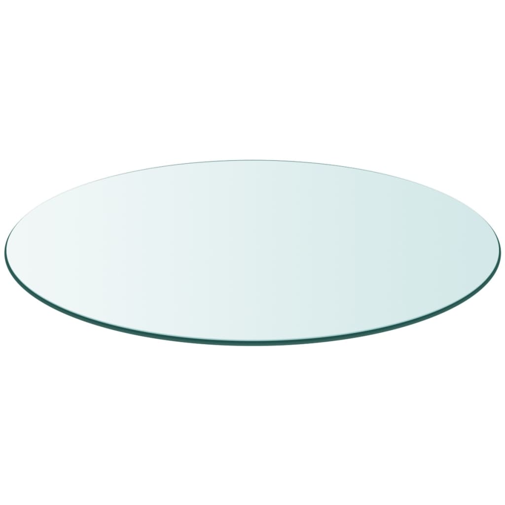 vidaXL galda virsma, 700 mm, apaļa, rūdīts stikls