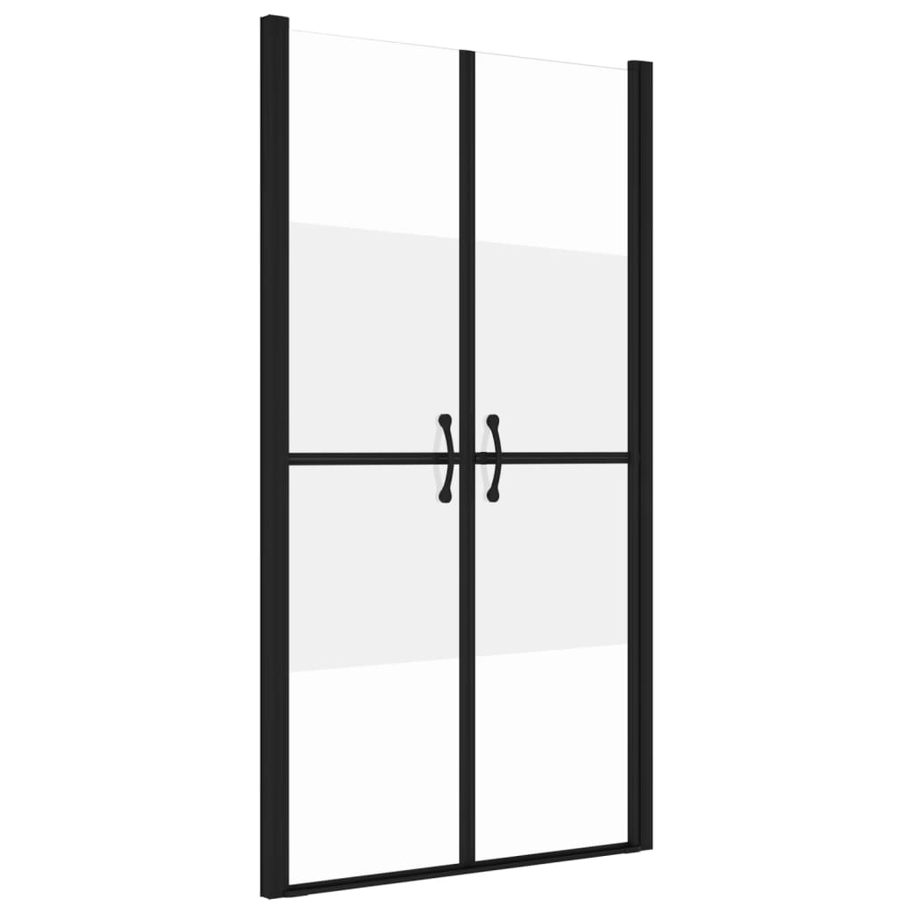 vidaXL dušas durvis, (83-86)x190 cm, ESG, pusmatētas