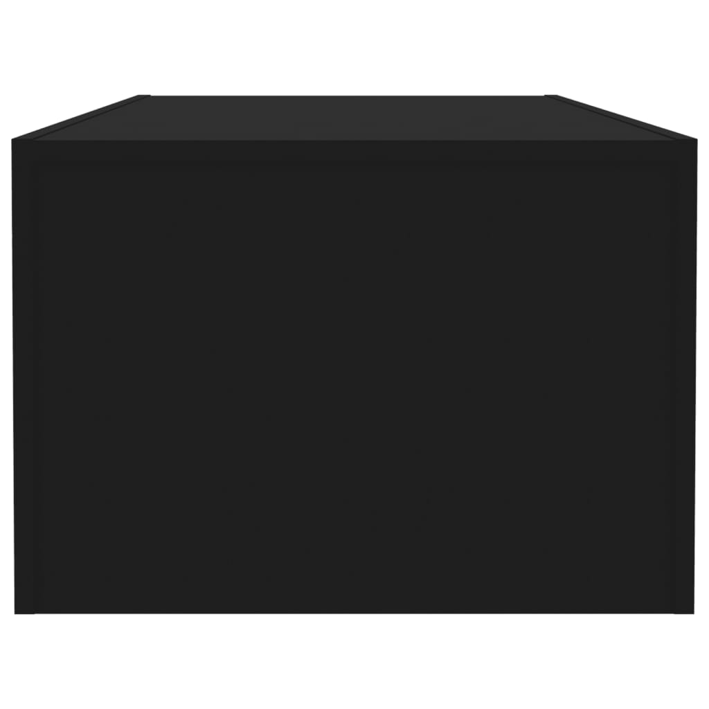 vidaXL kafijas galdiņš, melns, 110x50x35 cm, skaidu plāksne