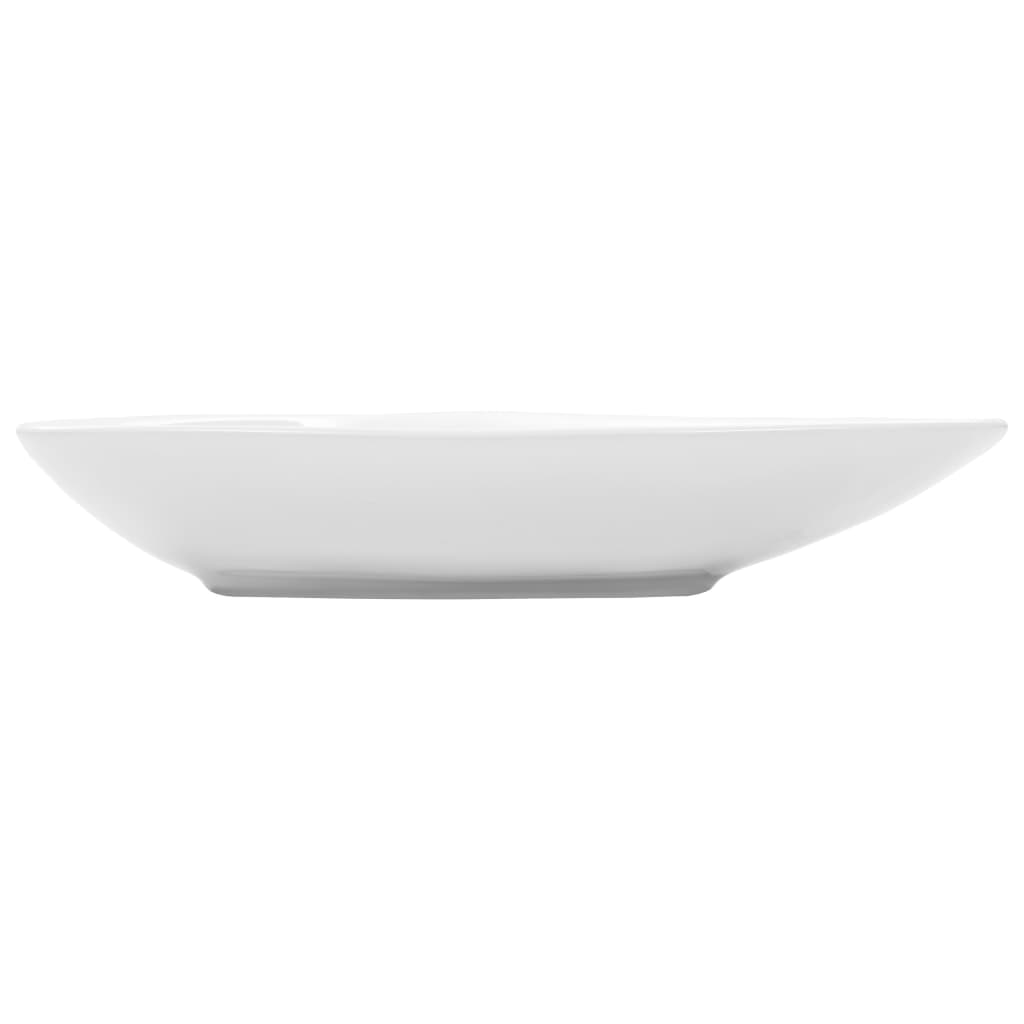 vidaXL keramikas izlietne, balta, trīsstūra forma, 645x455x115 mm