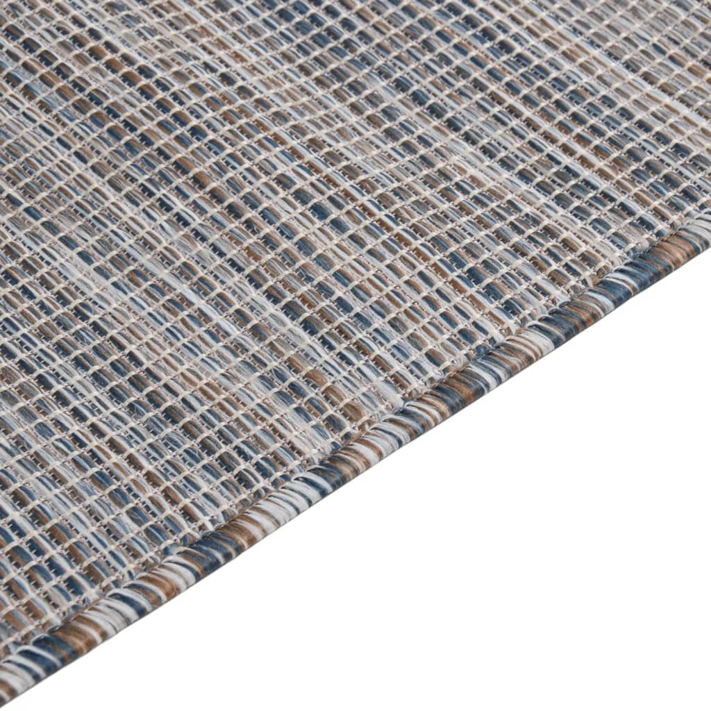 vidaXL āra paklājs, 200x280 cm, brūns ar zils