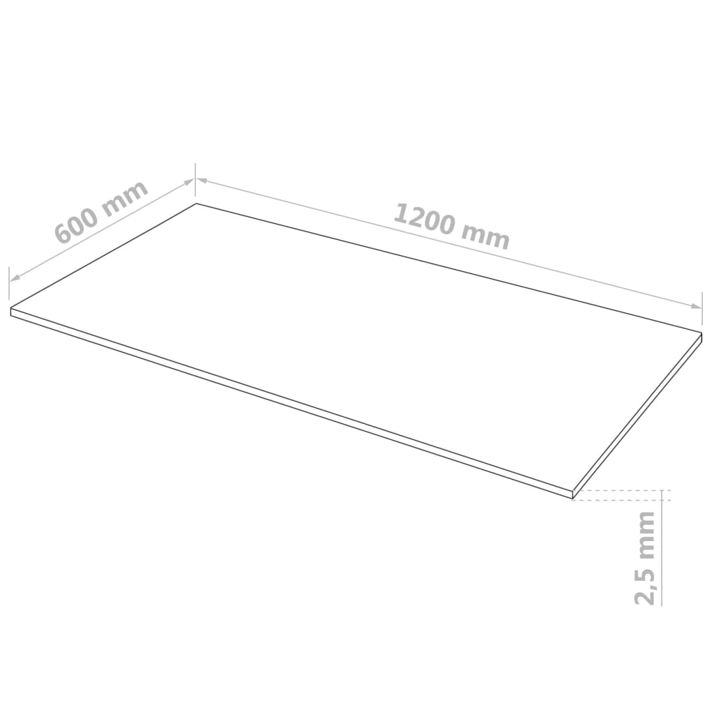 vidaXL MDF plāksnes, 5 gab., taisnstūra, 120x60 cm, 2,5 mm